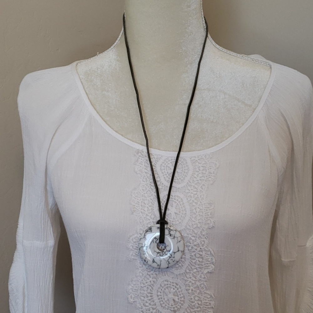 All natural stone pendant